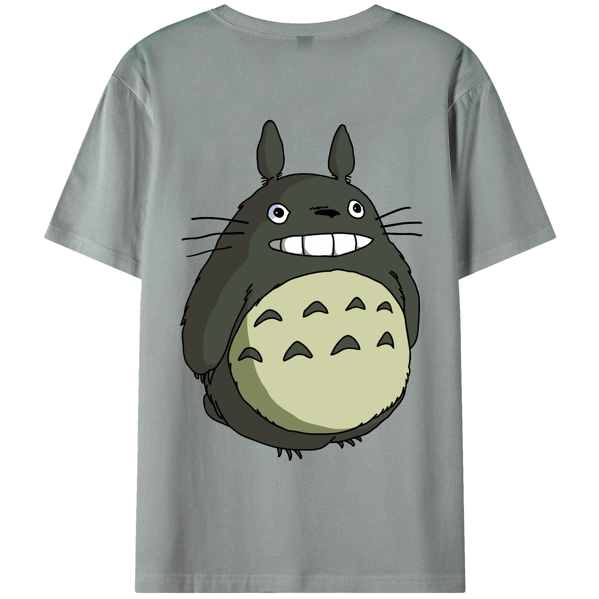 （画像用） となりのトトロ 草壁メイ 草壁サツキ My Neighbor Totoro Satsuki Kusakabe Mei Kusakabe 綿100％ メンズ半袖Tシャツ（バックプリント） 通気性